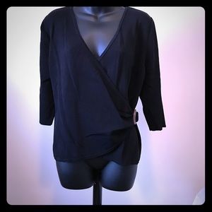 Gently Used Faux Wrap Joseph A Sweater!